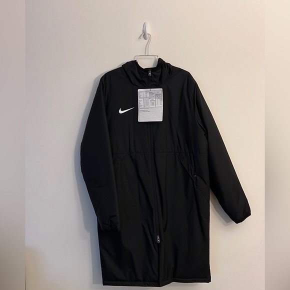 NWT Men's Nike Jacket Repel Park 20 Long, Black, L CW6156 - Picture 1 of 5